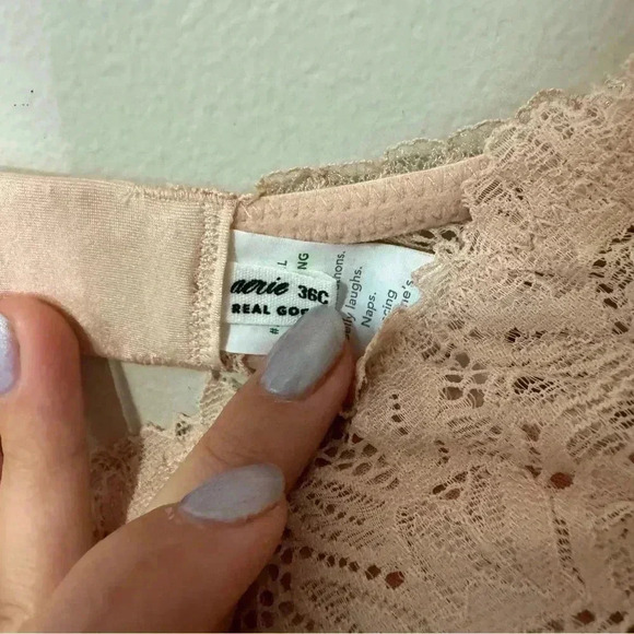 Aerie peachy pink  lace padded bra 36C - Picture 4 of 4
